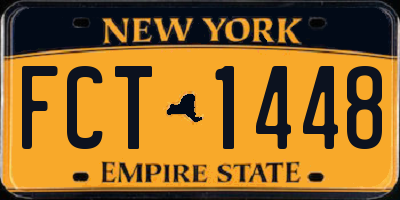 NY license plate FCT1448