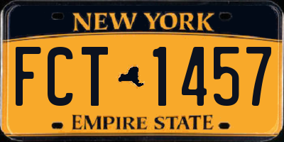 NY license plate FCT1457