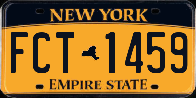 NY license plate FCT1459