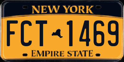 NY license plate FCT1469