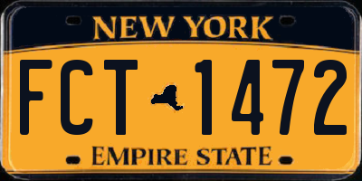 NY license plate FCT1472