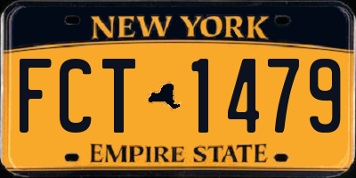 NY license plate FCT1479