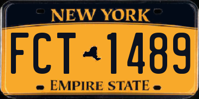 NY license plate FCT1489