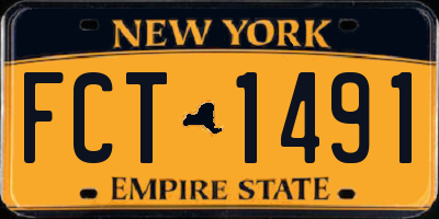 NY license plate FCT1491