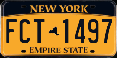 NY license plate FCT1497