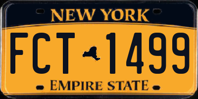 NY license plate FCT1499