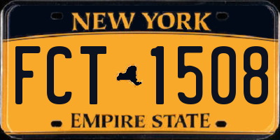 NY license plate FCT1508