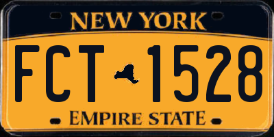 NY license plate FCT1528