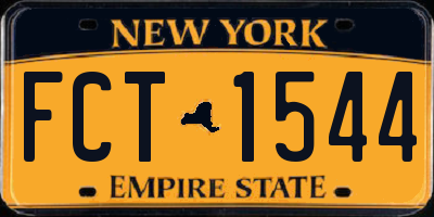 NY license plate FCT1544