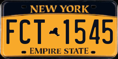 NY license plate FCT1545