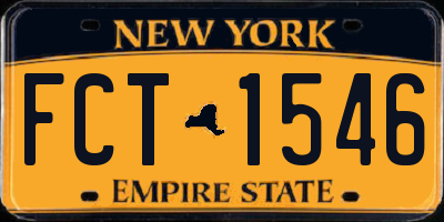 NY license plate FCT1546