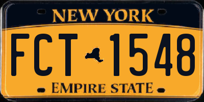NY license plate FCT1548