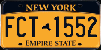 NY license plate FCT1552