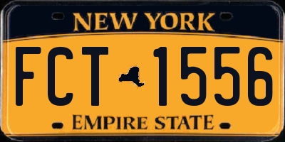 NY license plate FCT1556