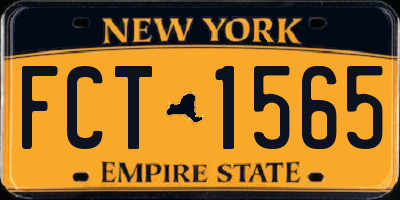 NY license plate FCT1565