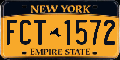 NY license plate FCT1572