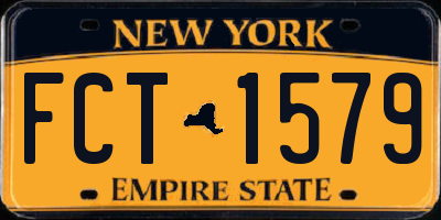 NY license plate FCT1579