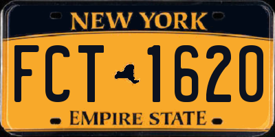 NY license plate FCT1620