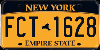 NY license plate FCT1628