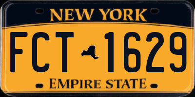 NY license plate FCT1629