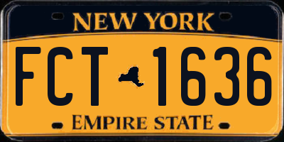 NY license plate FCT1636