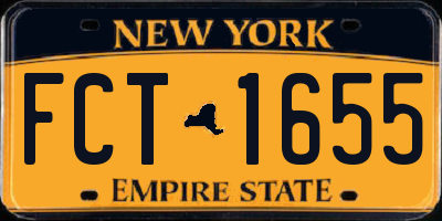 NY license plate FCT1655