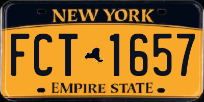 NY license plate FCT1657