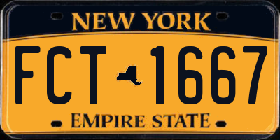 NY license plate FCT1667