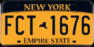 NY license plate FCT1676