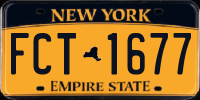NY license plate FCT1677
