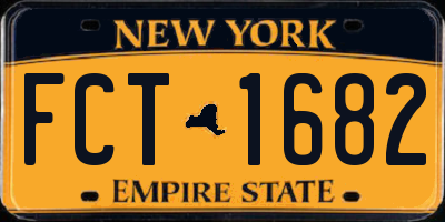 NY license plate FCT1682