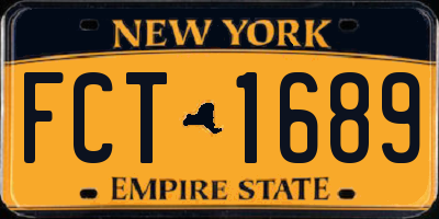 NY license plate FCT1689