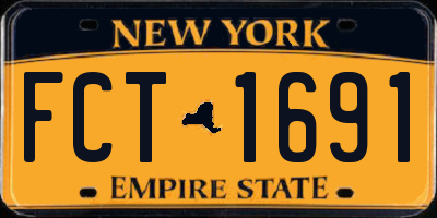 NY license plate FCT1691