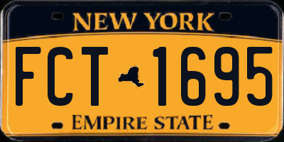 NY license plate FCT1695