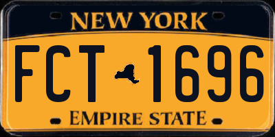NY license plate FCT1696