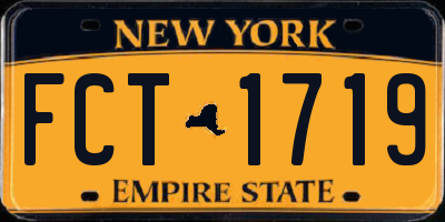 NY license plate FCT1719