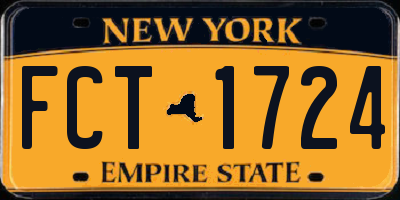 NY license plate FCT1724