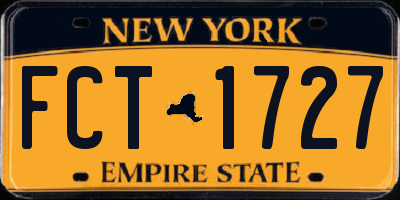 NY license plate FCT1727