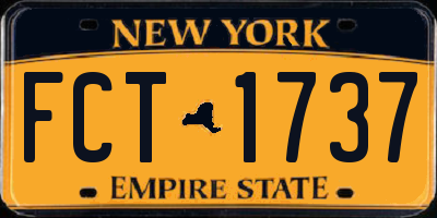 NY license plate FCT1737