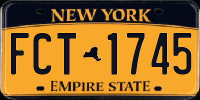 NY license plate FCT1745