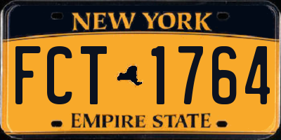 NY license plate FCT1764