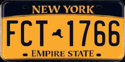 NY license plate FCT1766