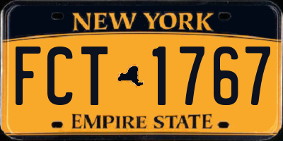 NY license plate FCT1767