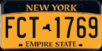 NY license plate FCT1769