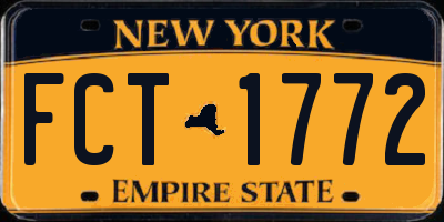 NY license plate FCT1772