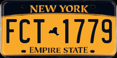 NY license plate FCT1779