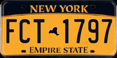 NY license plate FCT1797