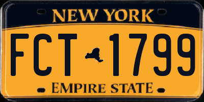 NY license plate FCT1799