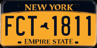 NY license plate FCT1811