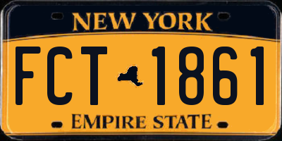 NY license plate FCT1861